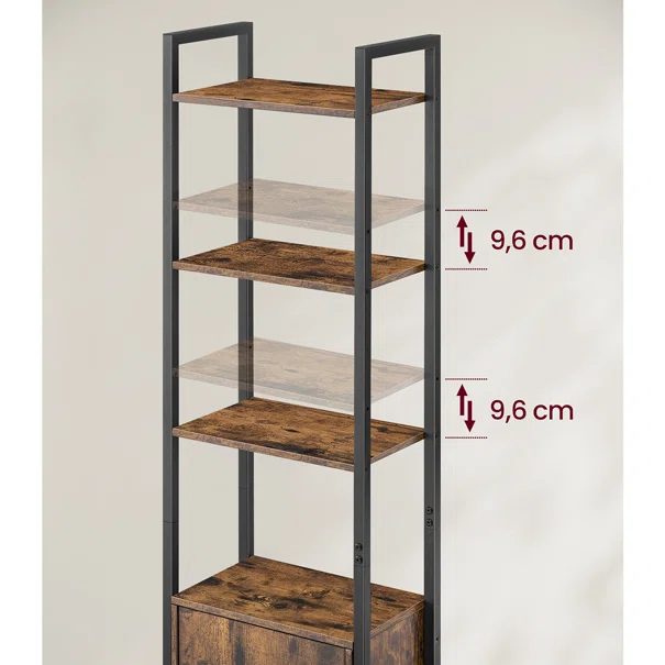 Ραφιέρα Δαπέδου 4 Θέσεων Με Ντουλάπι (40x24x159.5) Vasagle LLS132K01