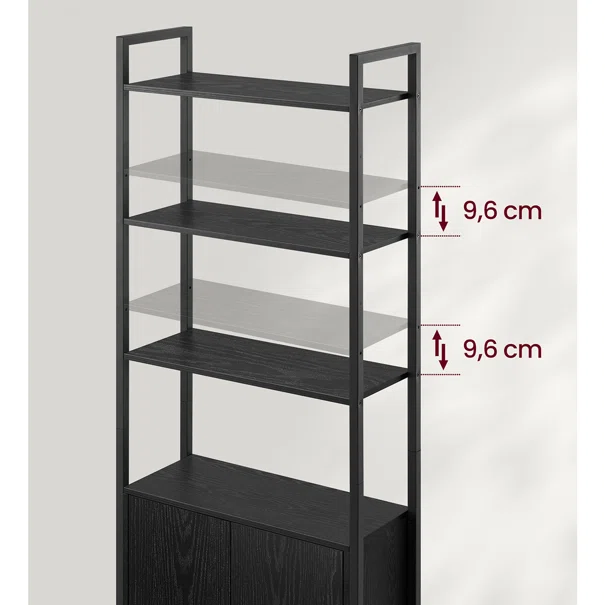 Ραφιέρα Δαπέδου 4 Θέσεων Με Ντουλάπι (60x24x159.5) Vasagle LLS133B01