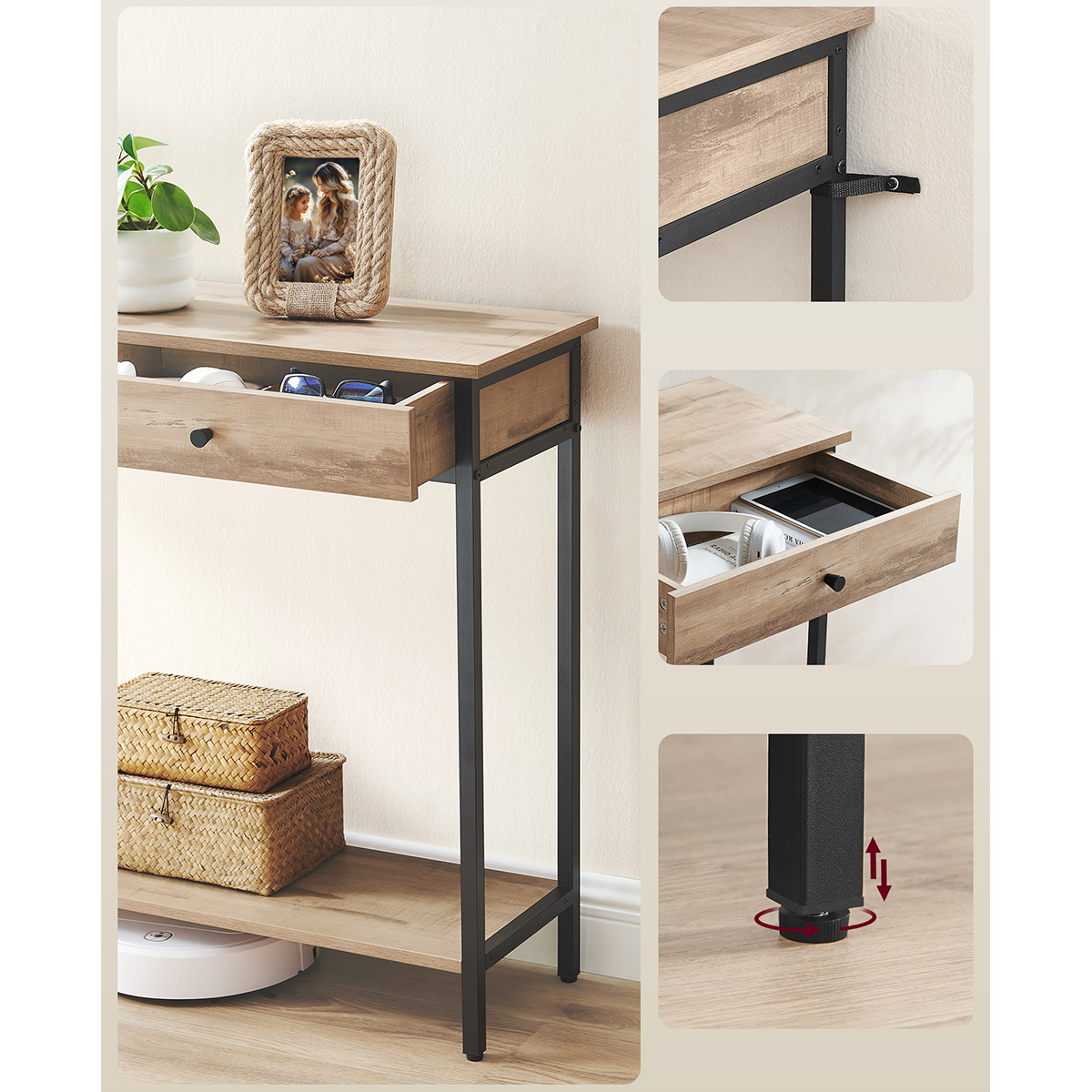 Κονσόλα Εισόδου (100X27X80) Vasagle Lnt015W01 Έπιπλα Μπουφέδες - Κονσόλες Spitishop