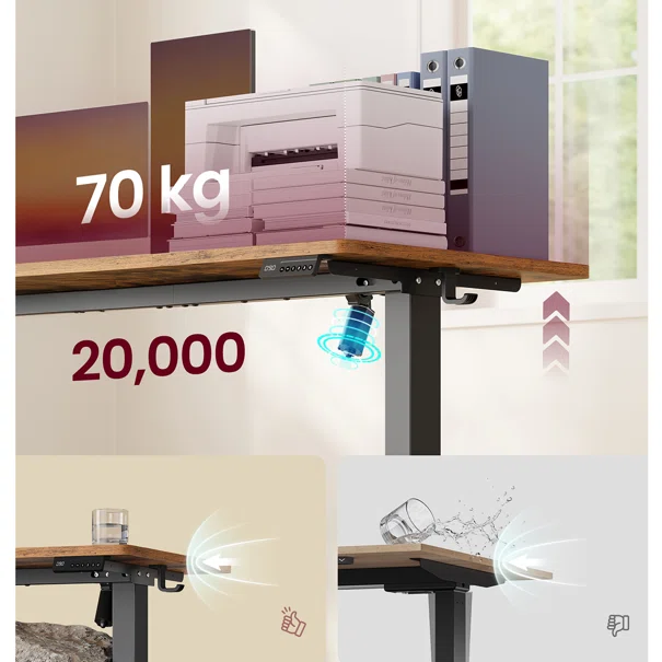 Ηλεκτρικό Γραφείο (120x60x72/120) Με Ρυθμιζόμενο Ύψος Vasagle LSD312KD03