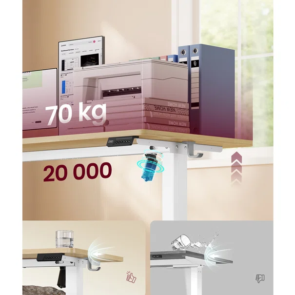 Ηλεκτρικό Γραφείο (120x60x72/120) Με Ρυθμιζόμενο Ύψος Vasagle LSD312YA03