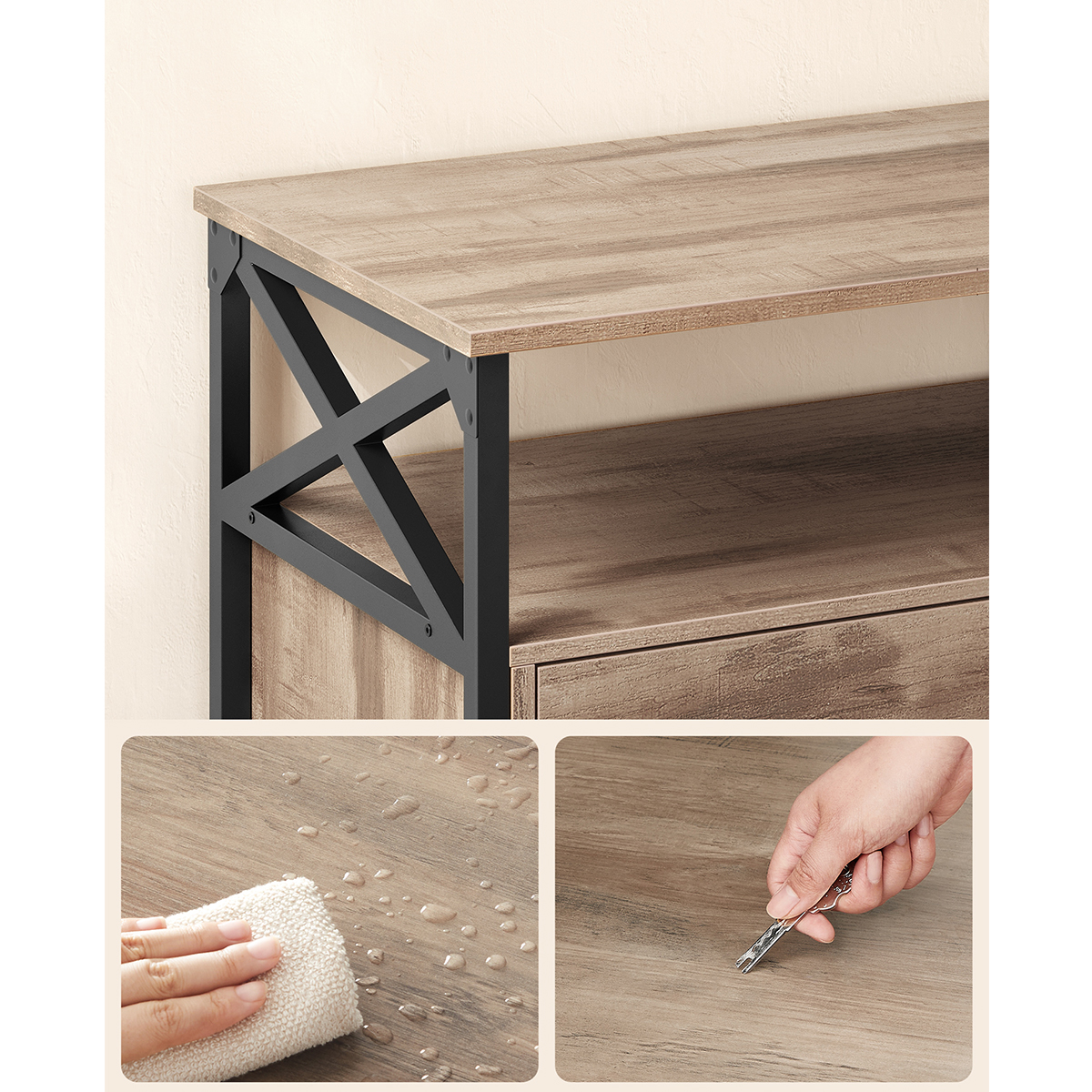 Έπιπλο Τηλεόρασης (120X40X50) Vasagle Ltv300B50V1 Έπιπλα Σαλονιού Spitishop