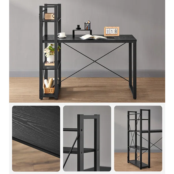 Γραφείο Υπολογιστή Με 3 Ράφια (120x56x120) Vasagle LWD048B56V1