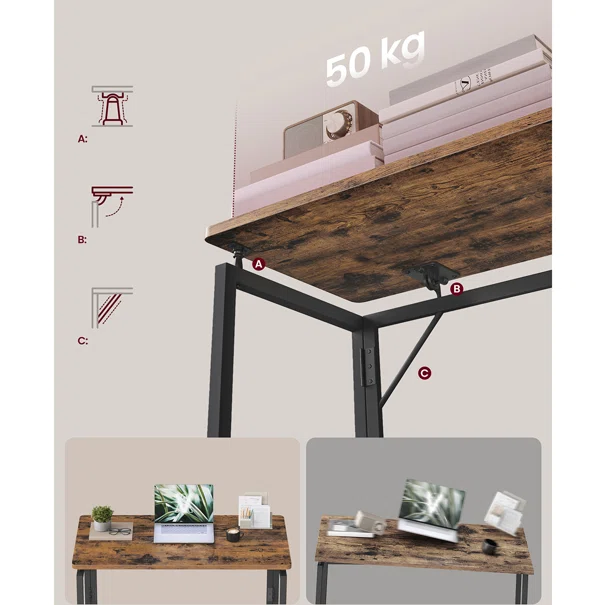 Πτυσσόμενο Γραφείο Υπολογιστή (80x40x74) Vasagle LWD151KD01