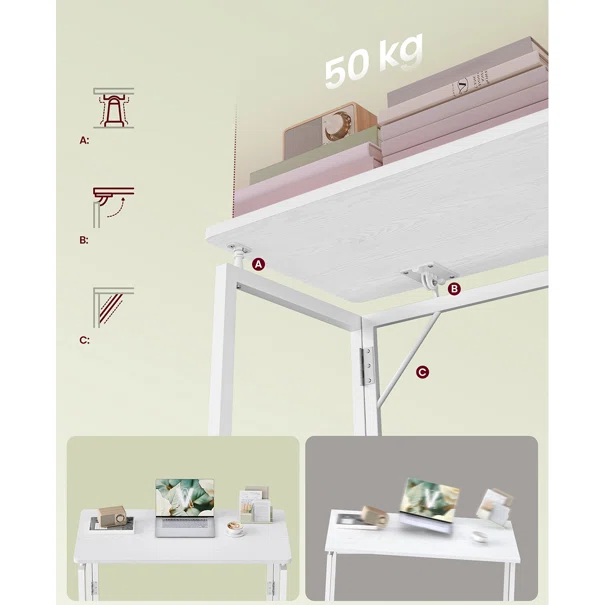 Πτυσσόμενο Γραφείο Υπολογιστή (80x40x74) Vasagle LWD151WF01