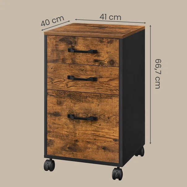 Συρταριέρα Γραφείου Με Ροδάκια (41x40x66.7) Vasagle OFC065KD01