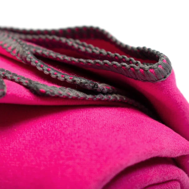 Πετσέτα Microfiber (80x160) Dimcol Quick Dry Fuchsia-Dark Grey