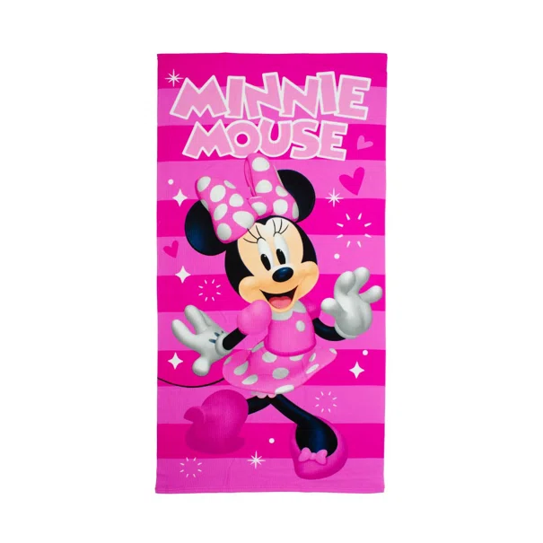 Παιδική Πετσέτα Θαλάσσης Microfiber (70x140) Dimcol Minnie 181 Fuchsia-Pink