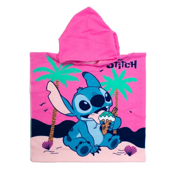 Παιδικό Πόντσο (50x100) Dimcol Lilo & Stitch 195 Baby Pink