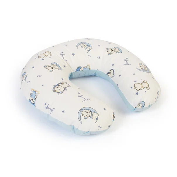 Μαξιλάρι Θηλασμού (60x50x15) Dimcol Bear's Nest 03 White-Sky Blue