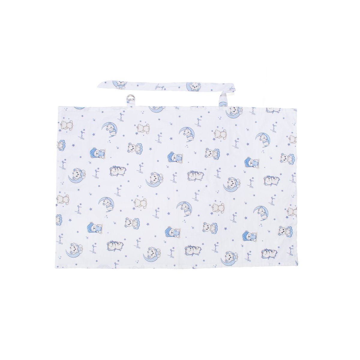 Κάλυμμα Θηλασμού (105x70) Dimcol Bear's Nest 03 White-Sky Blue