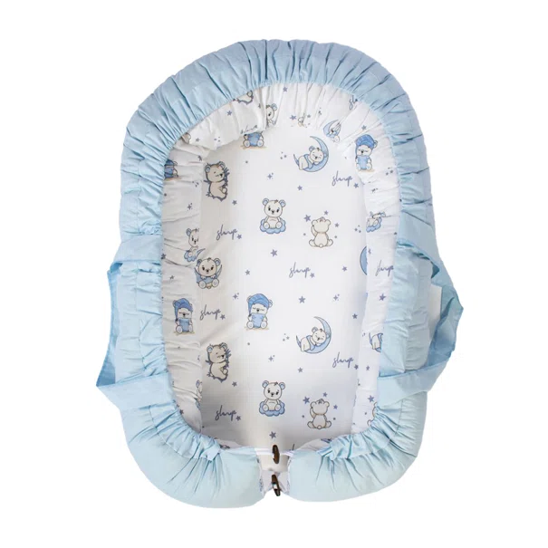 Φωλιά Ύπνου (85x60x15) Dimcol Bear's Nest 03 White-Sky Blue