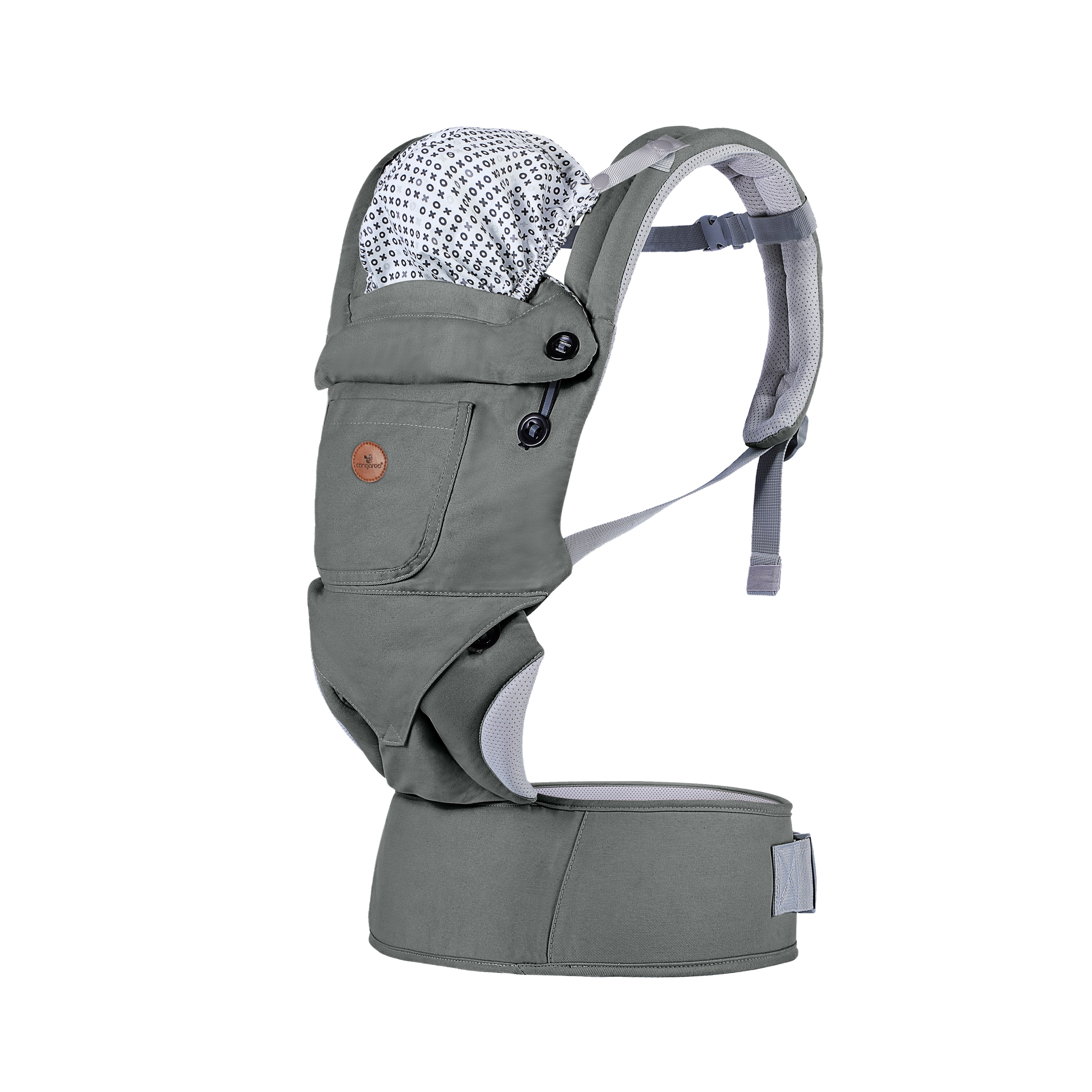 Μάρσιπος Εργονομικός (5+ Μηνών/ 3.6-15kg) Cangaroo Bora Grey BC2060