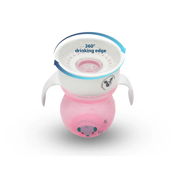 Ποτήρι Εκπαιδευτικό 270ml Cangaroo Magical 360 Pink C0669H