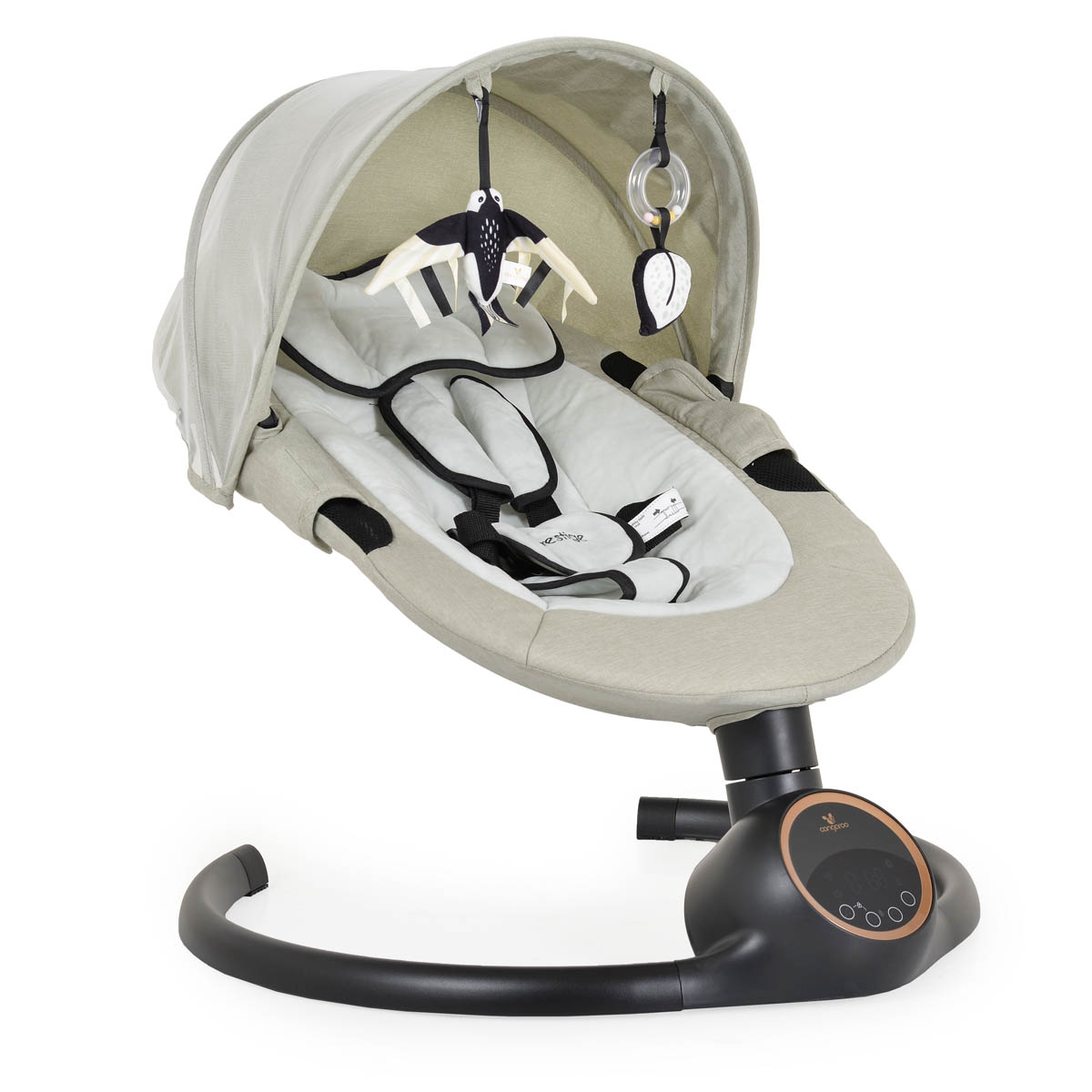 Ηλεκτρικό Ρηλάξ Με Μουσική (0+ Μηνών/Έως 9kg) Cangaroo Prestige Light Grey