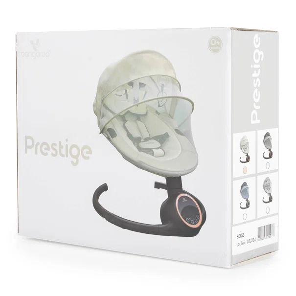 Ηλεκτρικό Ρηλάξ Με Μουσική (0+ Μηνών/Έως 9kg) Cangaroo Prestige Light Grey