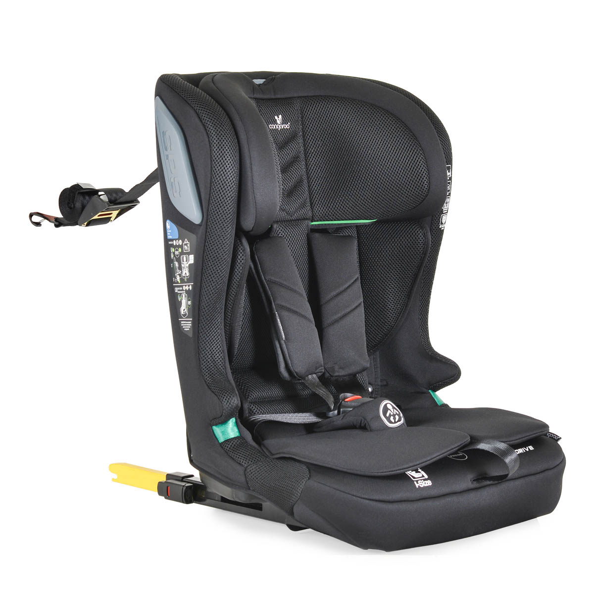 Κάθισμα Αυτοκινήτου (76-150εκ. Ύψος) Cangaroo iDrive i-Size Phantom Black