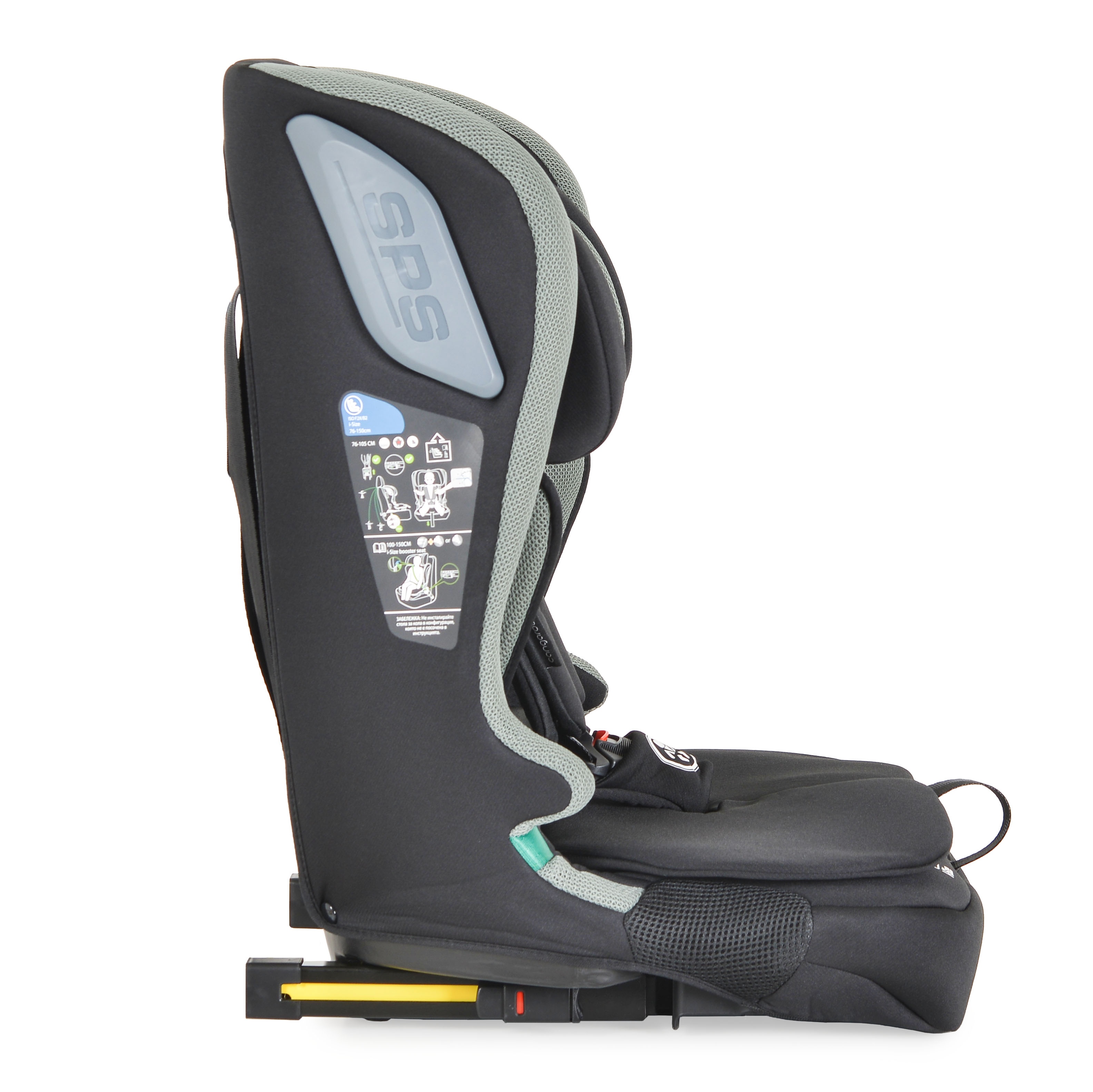 Κάθισμα Αυτοκινήτου (76-150Εκ Ύψος) Cangaroo Idrive I-Size Twill Green Βρεφικά Καθίσματα Spitishop