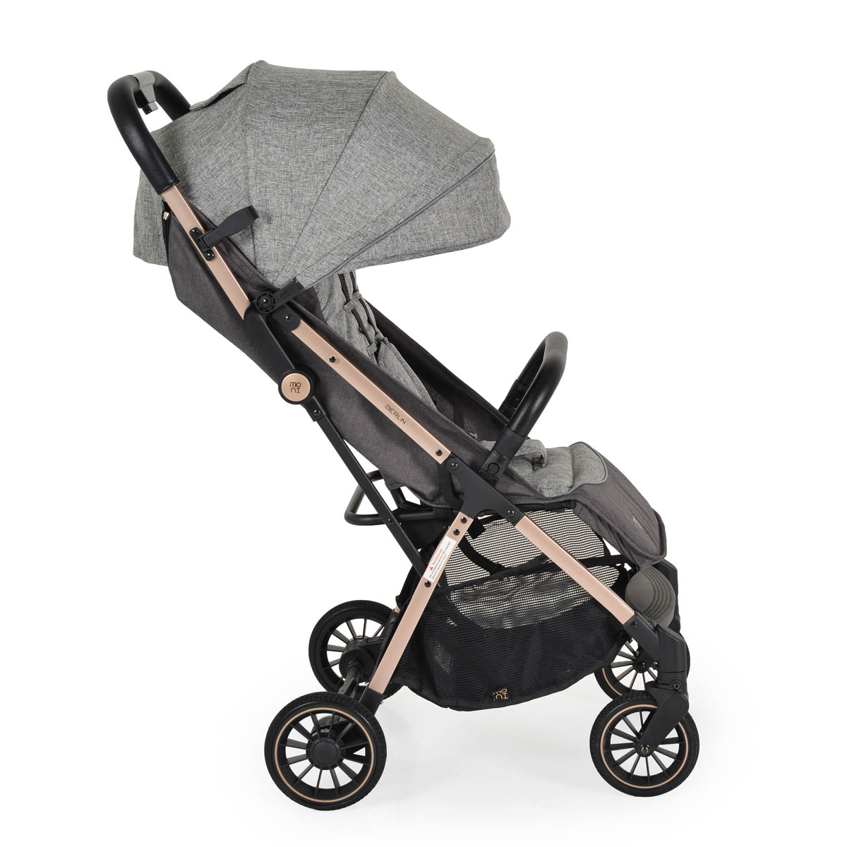 Καρότσι (0-48 Μηνών Έως 22Kg) Moni Berlin Premium Grey Άμεσα Διαθέσιμα Βρεφικά Είδη Spitishop