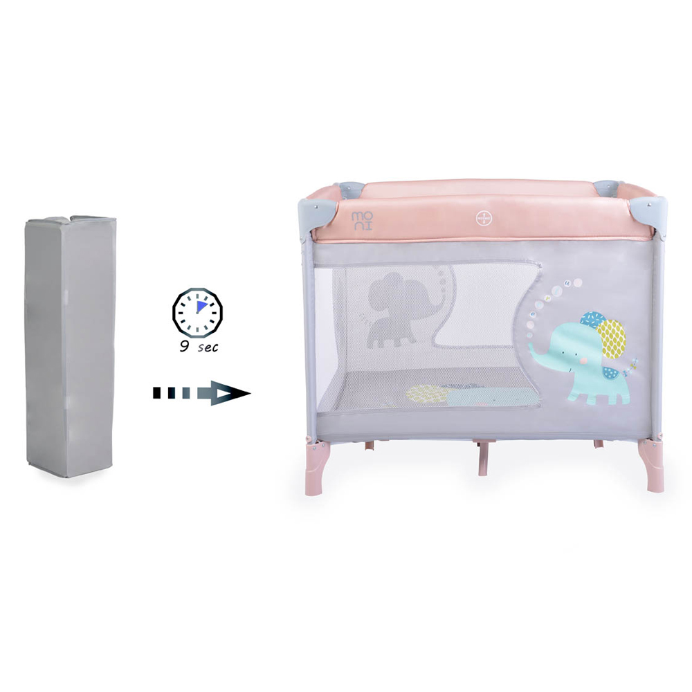 Πάρκο (0+ Μηνών Έως 15Kg) Moni Giant Light Pink Βρεφικά Παρκοκρέβατα Μωρού Spitishop