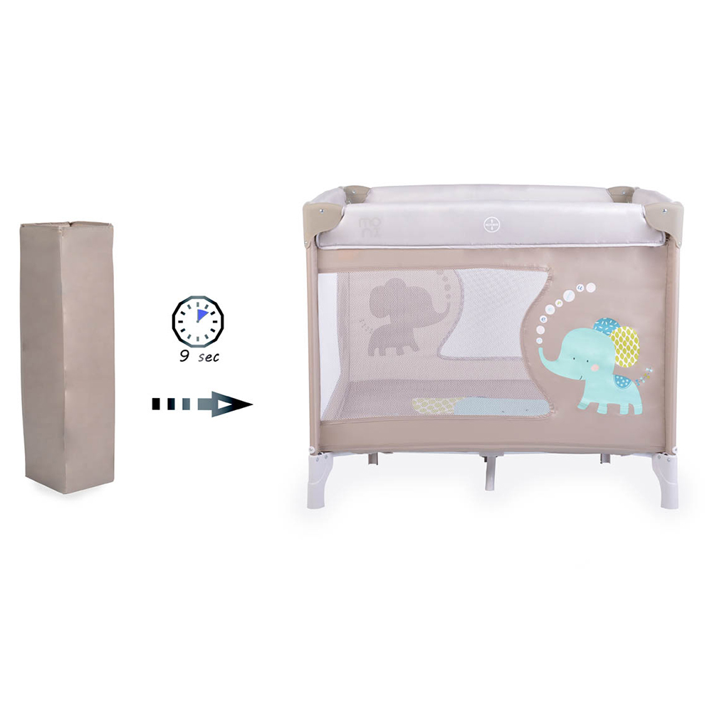 Πάρκο (0+ Μηνών Έως 15Kg) Moni Giant Grey Βρεφικά Παρκοκρέβατα Μωρού Spitishop