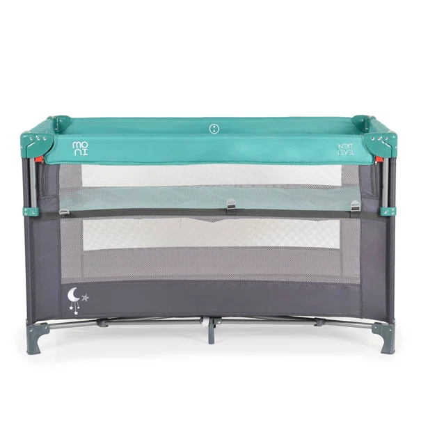 Παρκοκρέβατο 2 Θέσεων (0+ Μηνών/Έως 14kg) Moni Next level Turquoise