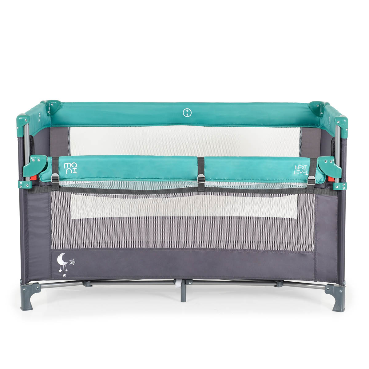 Παρκοκρέβατο 2 Θέσεων (0+ Μηνών Έως 14Kg) Moni Next Level Turquoise Βρεφικά Παρκοκρέβατα Μωρού Spitishop