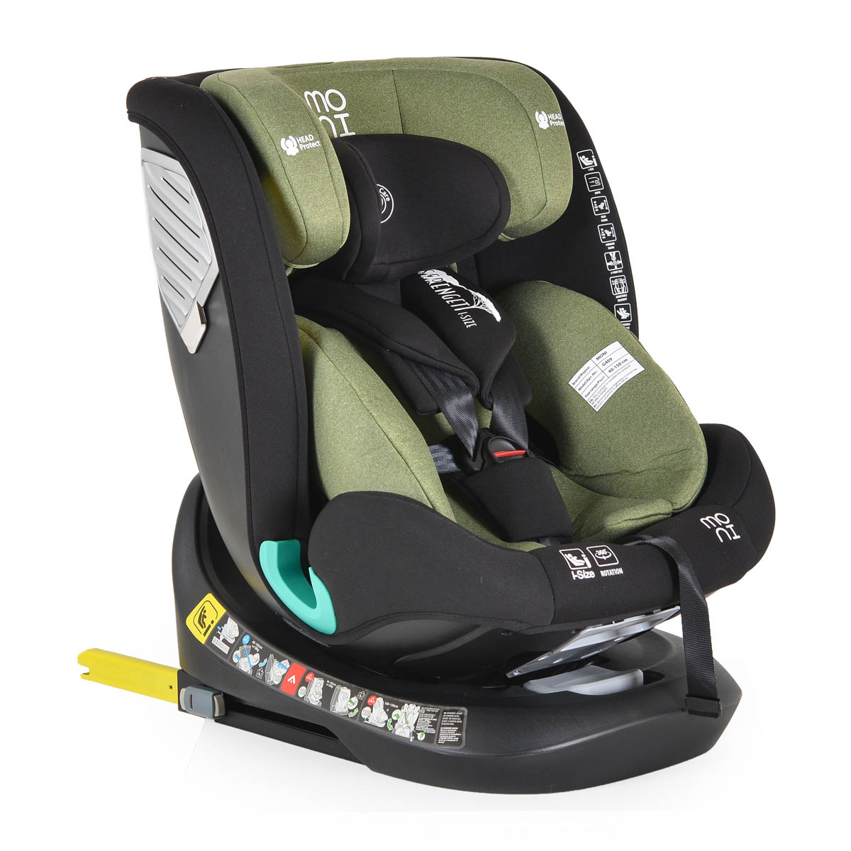 Κάθισμα Αυτοκινήτου ISOfix (40-150εκ. Ύψος) Moni Serengeti i-Size Sky Green