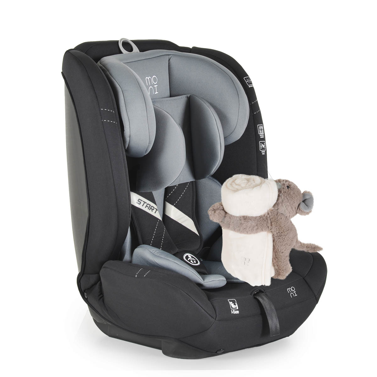 Κάθισμα Αυτοκινήτου ISOfix (76-150εκ. Ύψος) Moni Start i-Size Grey