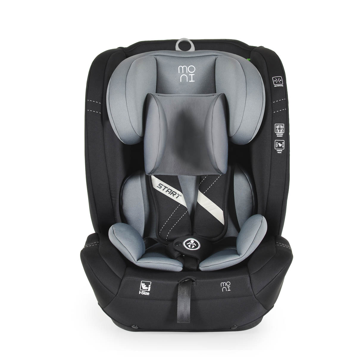 Κάθισμα Αυτοκινήτου ISOfix (76-150εκ. Ύψος) Moni Start i-Size Grey