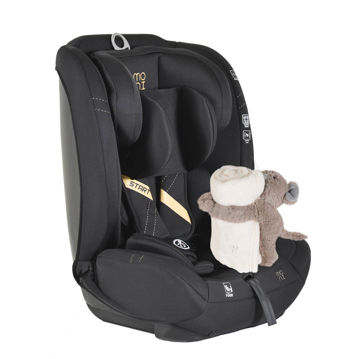 Κάθισμα Αυτοκινήτου ISOfix (76-150εκ. Ύψος) Moni Start i-Size Black