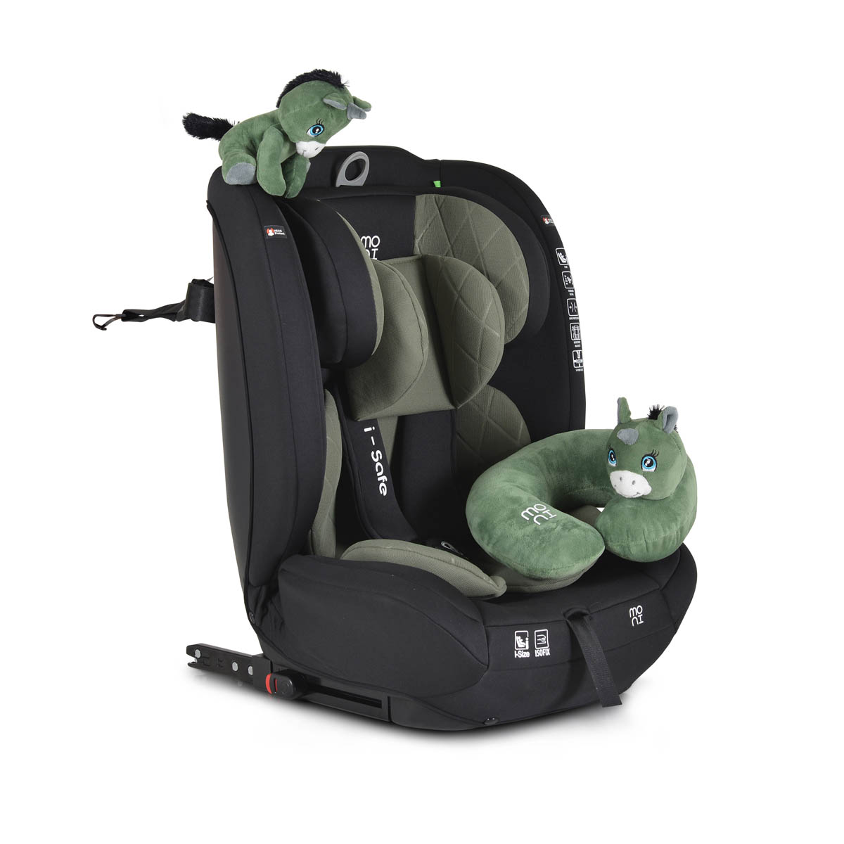 Κάθισμα Αυτοκινήτου ISOfix (76-150εκ. Ύψος) Moni i-Safe i-Size Green