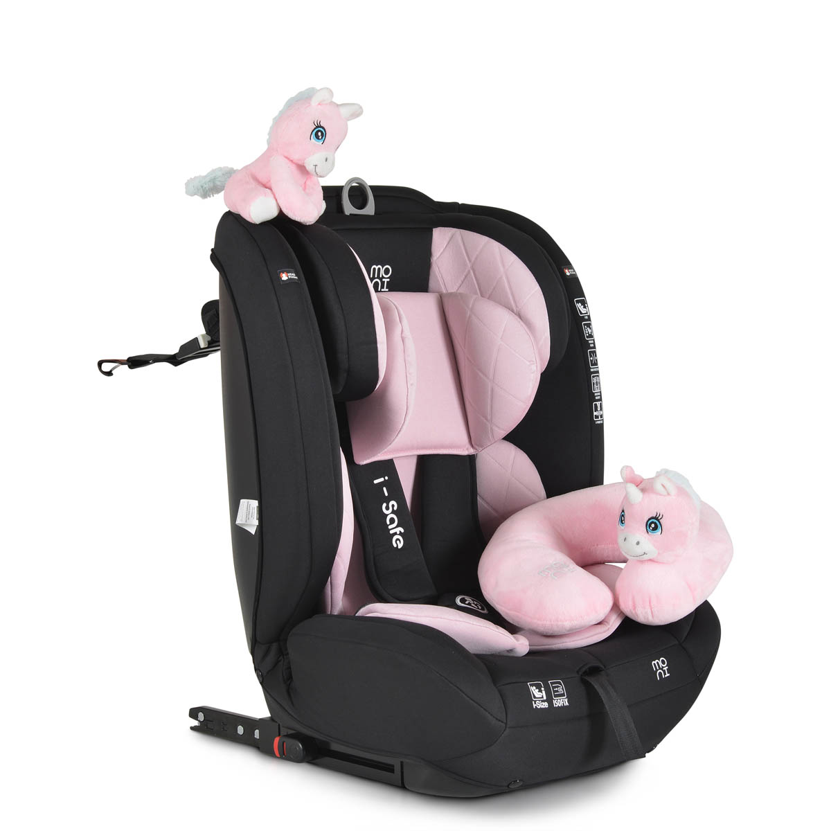 Κάθισμα Αυτοκινήτου ISOfix (76-150εκ. Ύψος) Moni i-Safe i-Size Pink
