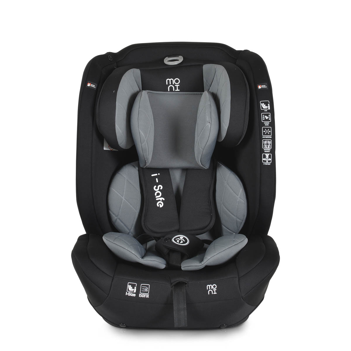 Κάθισμα Αυτοκινήτου ISOfix (76-150εκ. Ύψος) Moni i-Safe i-Size Grey