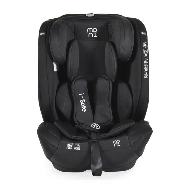 Κάθισμα Αυτοκινήτου ISOfix (76-150εκ. Ύψος) Moni i-Safe i-Size Black