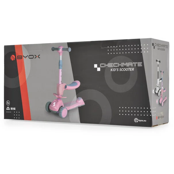 Παιδικό Πατίνι Τρίτροχο (3+ Ετών) Byox Checkmate Lace Pink