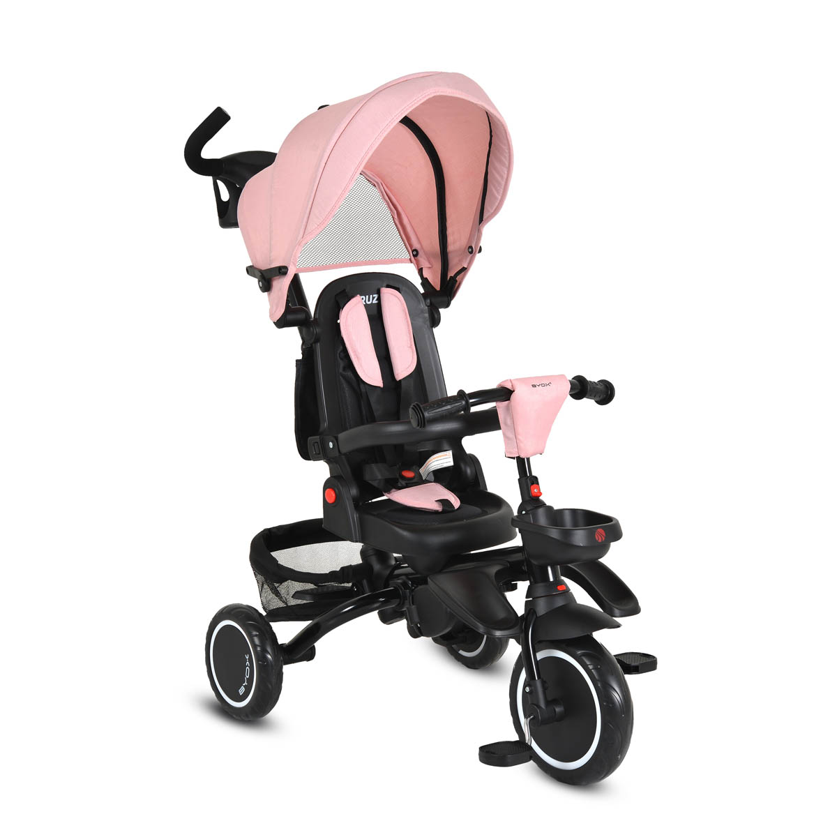 Ποδήλατο Τρίκυκλο (12 Μηνών - 6 Ετών) Byox Cruz Pink