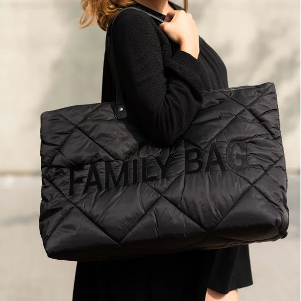 Τσάντα Αλλαξιέρα ChildHome Family Bag Puffered Black BR76152