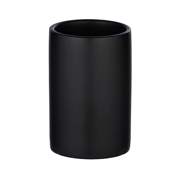 Ποτηροθήκη Μπάνιου (Φ7.5x11.2) Wenko Polaris Black Matt 24013100