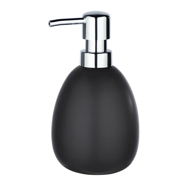 Dispenser Μπάνιου 390ml (9.5x9x19.2) Wenko Polaris Black Matt 24014100