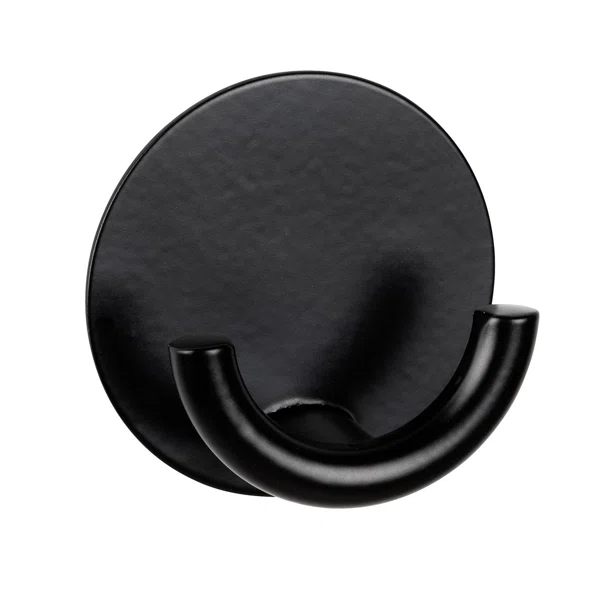Κρεμαστράκι Αυτοκόλλητο (Φ5.3x2.5) Wenko Rondo Black 25657100