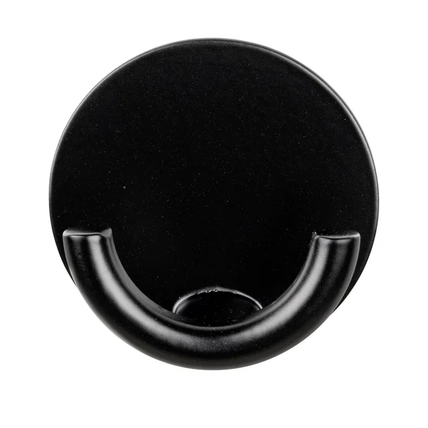 Κρεμαστράκι Αυτοκόλλητο (Φ5.3x2.5) Wenko Rondo Black 25657100