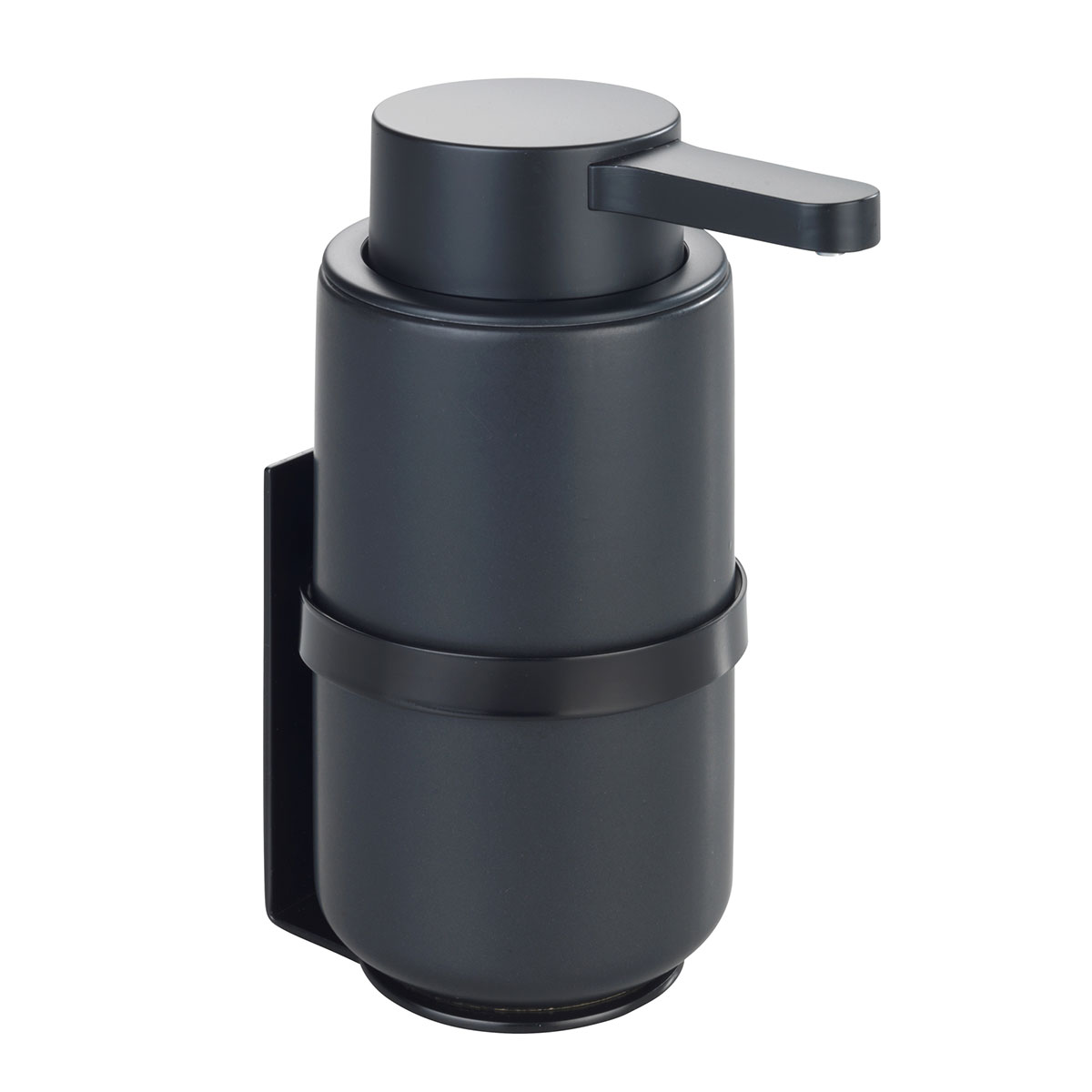 Dispenser Μπάνιου Τοίχου 250ml (Φ6.8x13) Wenko Woya Black 54657100
