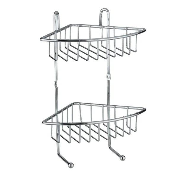 Γωνιακή Ραφιέρα Μπάνιου Διπλή (22.5x16.5x30) Wenko Milano 16820100