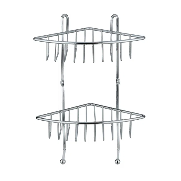 Γωνιακή Ραφιέρα Μπάνιου Διπλή (22.5x16.5x30) Wenko Milano 16820100
