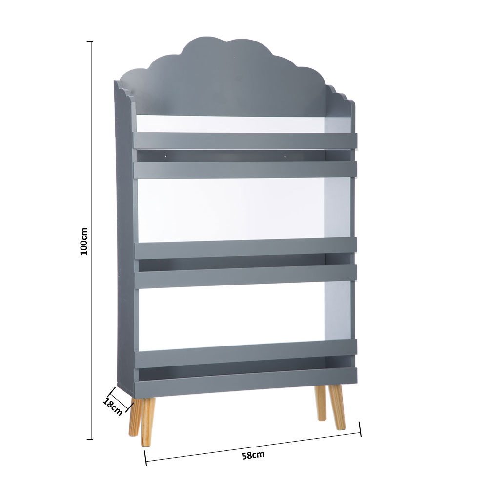 Παιδική Βιβλιοθήκη (58X18X100) A-S Cloud Grey 127154B Παιδικά Βρεφικά & Έπιπλα Παιδικές Βιβλιοθήκες Spitishop