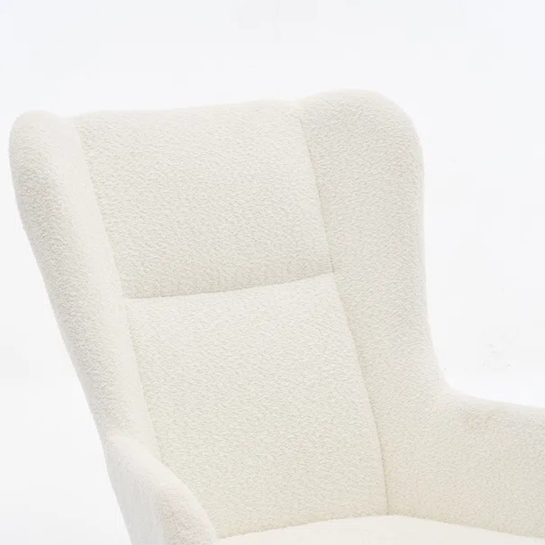 Κουνιστή Πολυθρόνα Μπουκλέ (69x93x101) Spitishop Ancona White