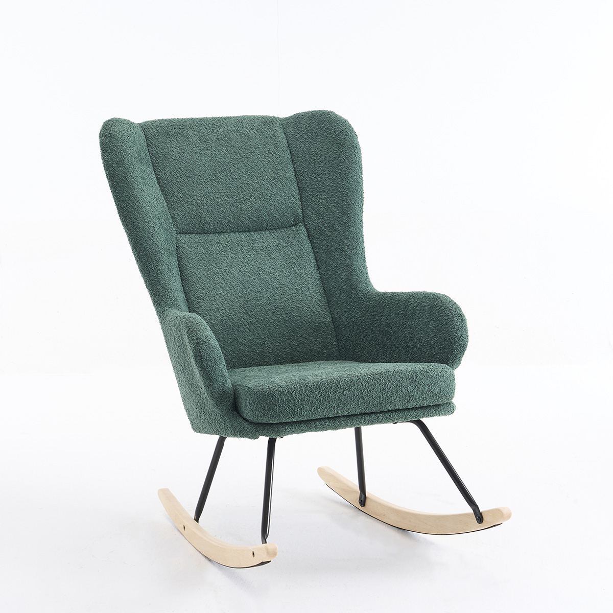 Κουνιστή Πολυθρόνα Μπουκλέ (69x93x101) Spitishop Ancona Green