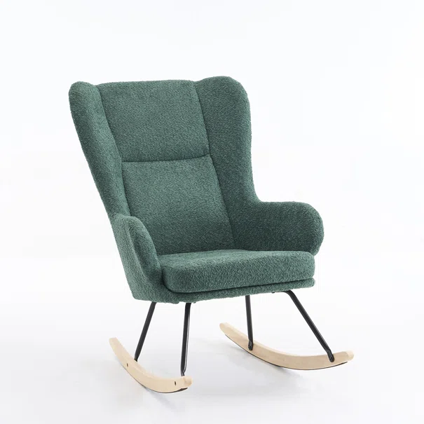 Κουνιστή Πολυθρόνα Μπουκλέ (69x93x101) Spitishop Ancona Green