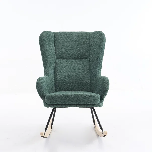 Κουνιστή Πολυθρόνα Μπουκλέ (69x93x101) Spitishop Ancona Green